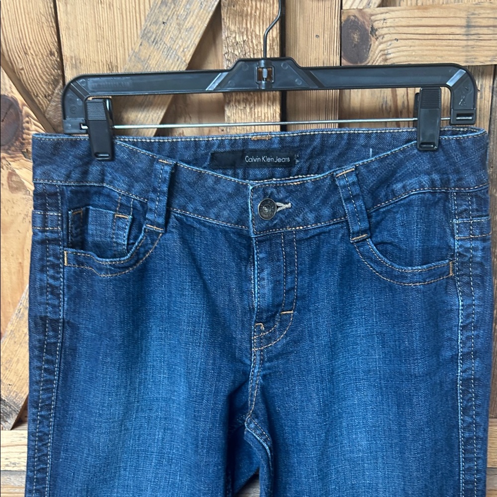 Calvin Klein Dark Blue Women's Bootcut Lean Jeans - Picture 5 of 11